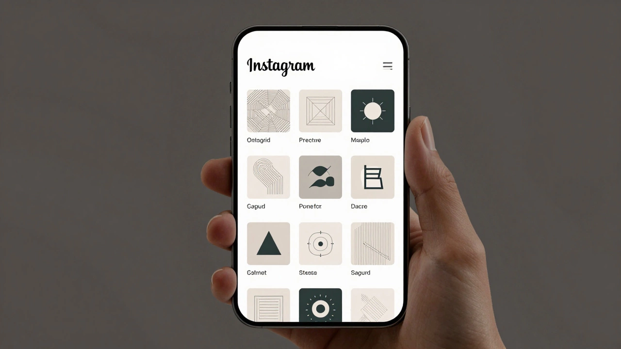 Чистый мобильный экран с последовательными постами в соцсети в едином стиле.