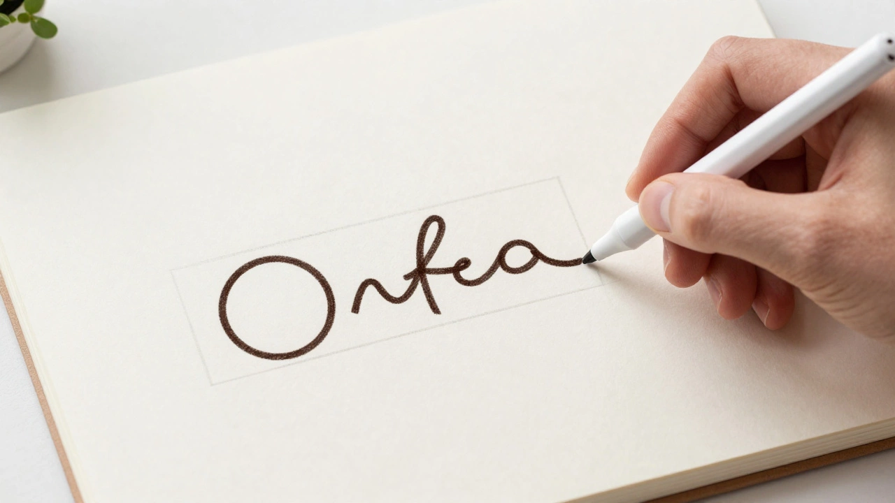 Эскиз логотипа кофейни, перенесённый в векторный редактор